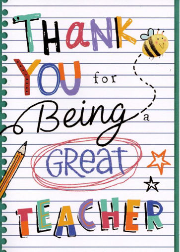 Picture of THANK YOU FOR BEING A GREAT TEACHER CARD